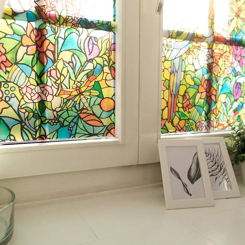 d-c-fix 346-0647-3PK Self-Adhesive Privacy Glass Window Film, Spring Chapel/Tulia, 17" x 78" Roll, 3-Pack - Image 4